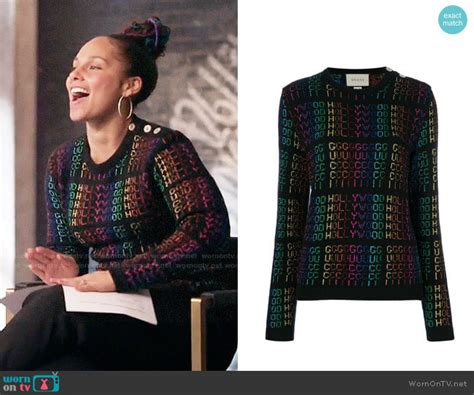 Alicia Keys’s Hollywood sweater on The Voice 